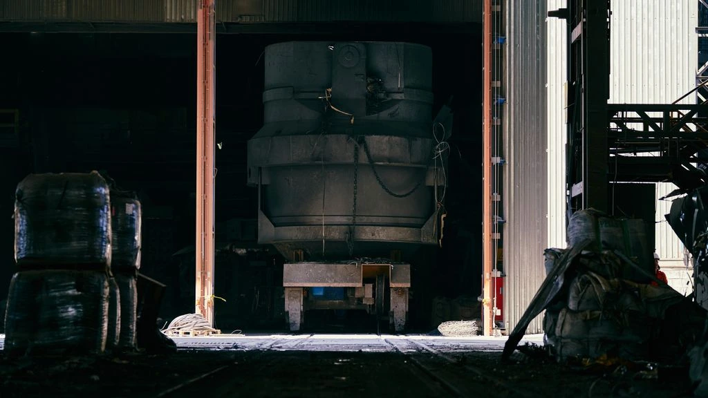 The flagship Loring Smart Roaster inside the Central Eastside cellar.
